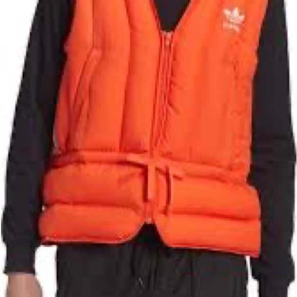 Adidas Orange Puffer Vest - Picture 6 of 7